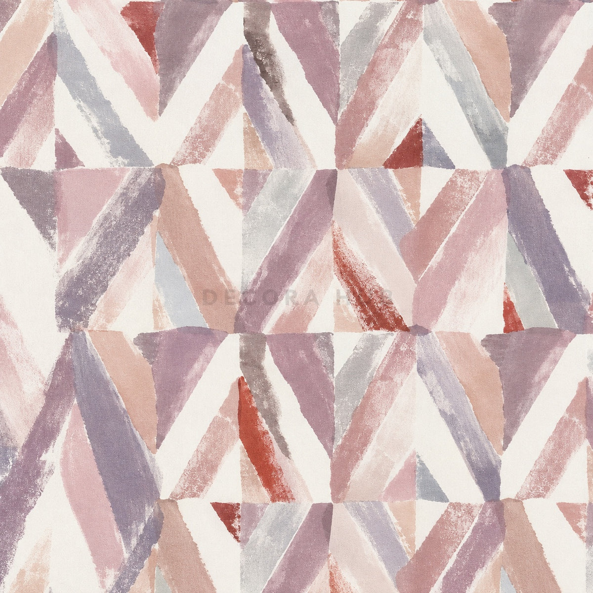 Rust Lavender Watercolor Chevron Wallpaper - detail