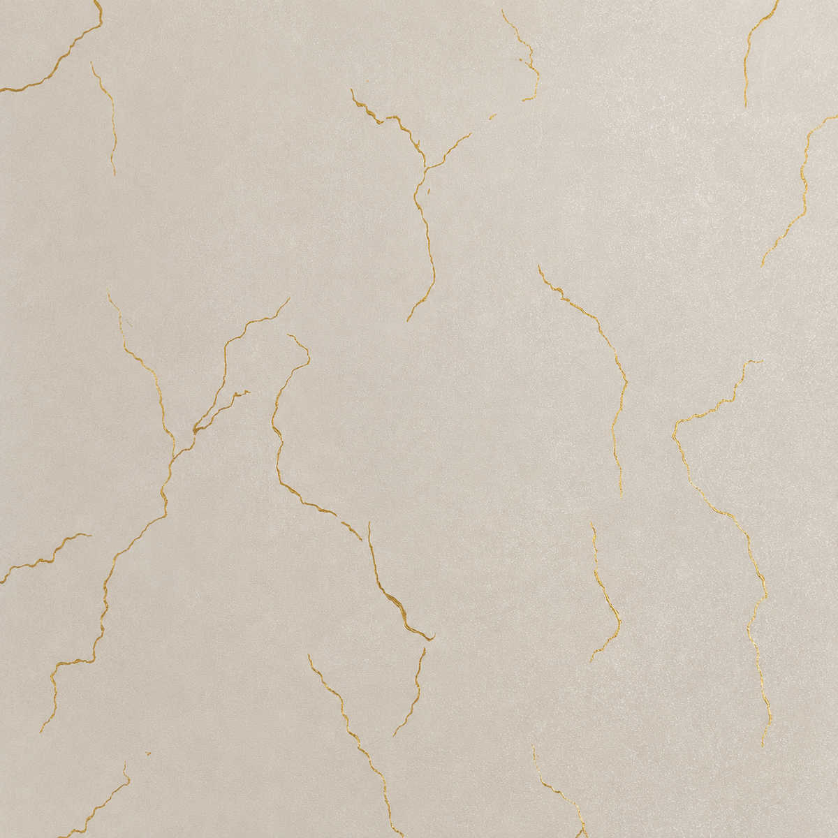 Ivory Gold Crackle Line Wallpaper - detail