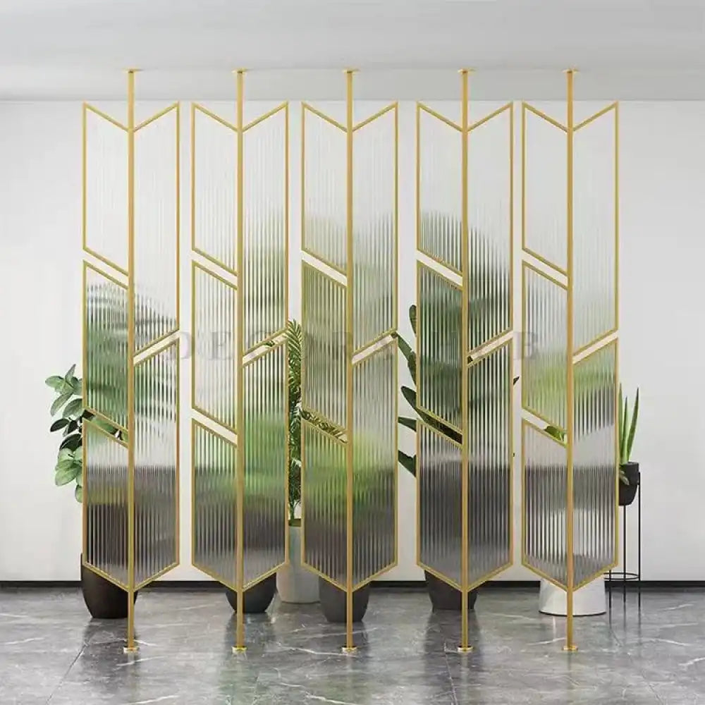 Gold Modern Stainless Steel PVD Geometric Room Divider