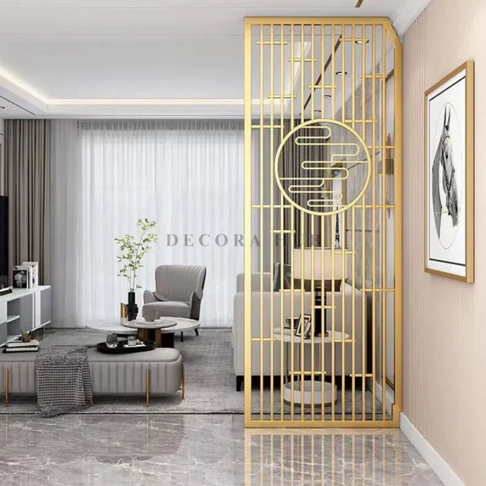 Golden Zig Zag Pattern Room Partition