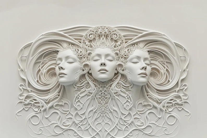 3D Woman Face Wallpaper