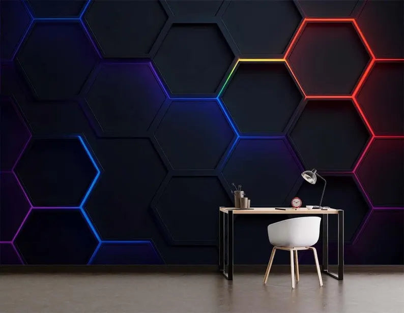 Futuristic Hexagonal Wallpaper