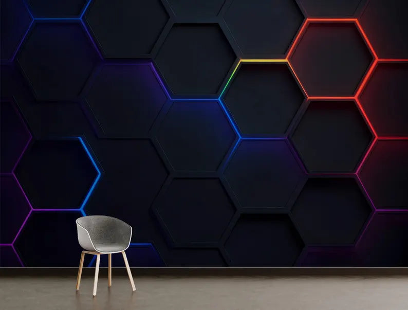 Futuristic Hexagonal Wallpaper