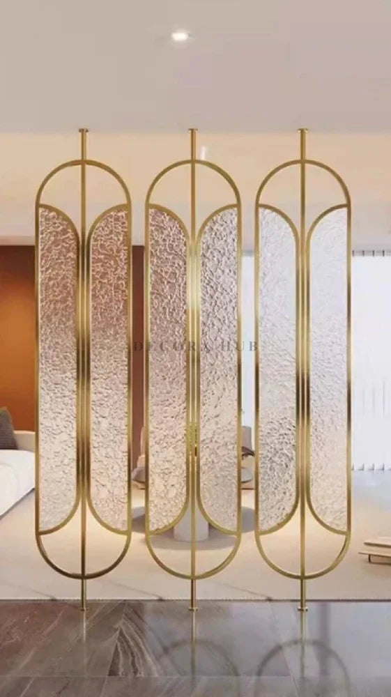 Loral Fluted Glass Room Partition