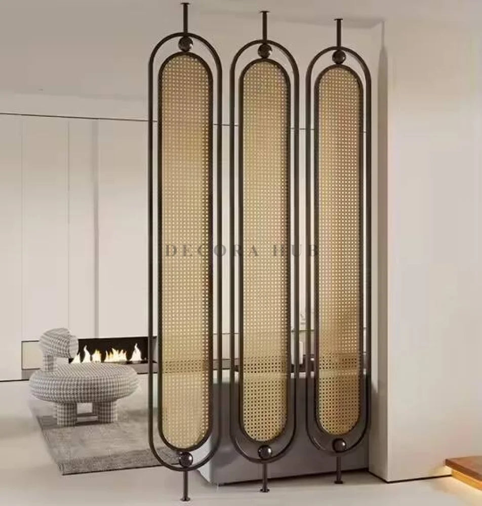 Luxurious Black And Gold Room Partition