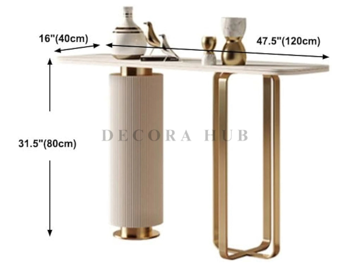 Luxury designer Golden Base Console L 40 X W 14 X H 36 Inches