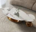 Gold Luxurious Centre & Side Table Combo
