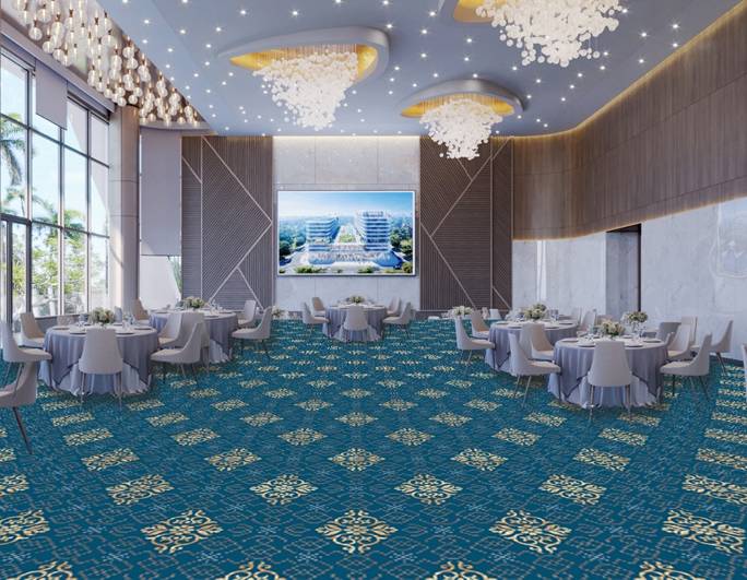 Royal Blue Designer Carpet