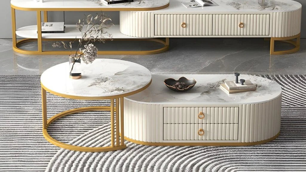 Designer Centre Table With Marble