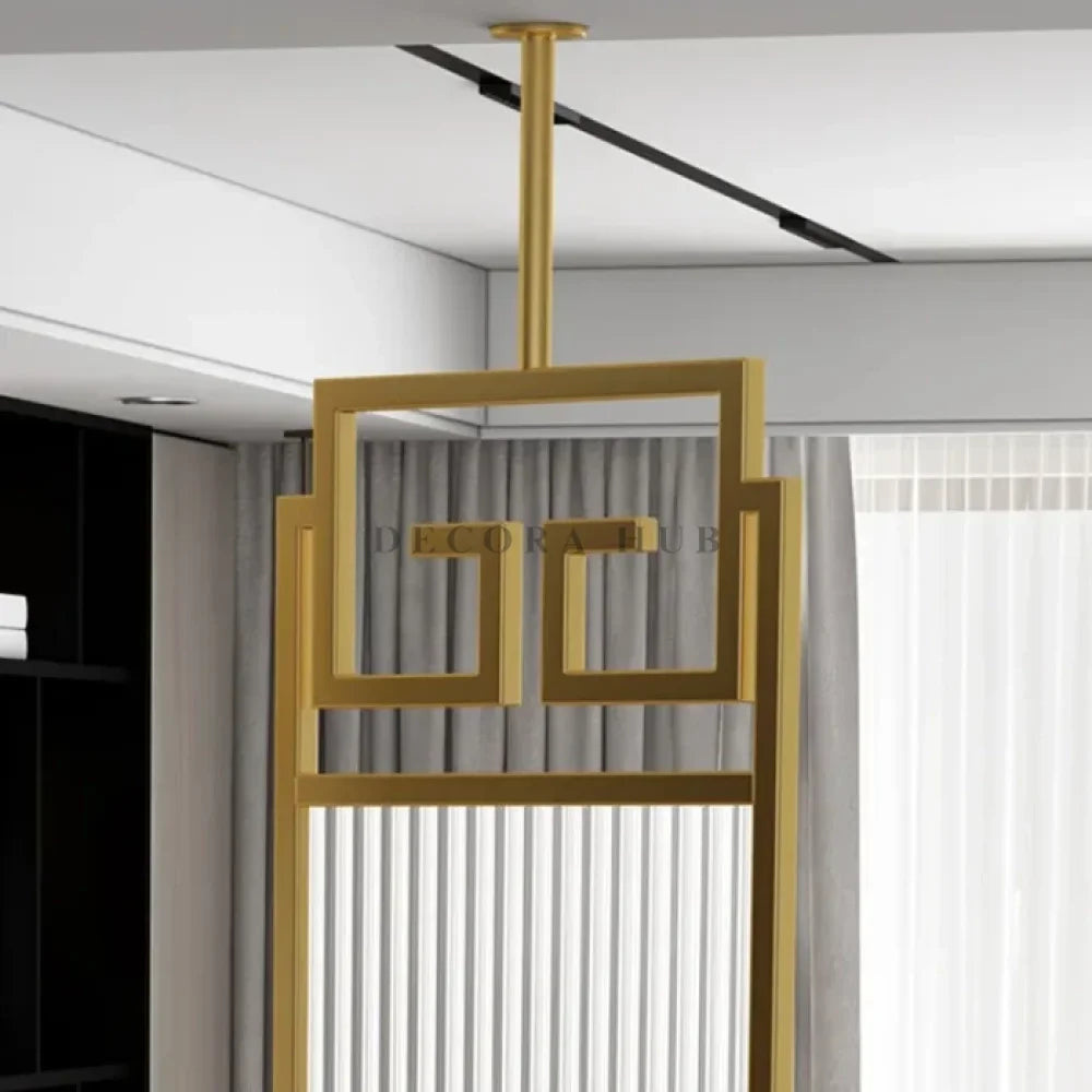 Stylish Room Partition With Fluted Glass