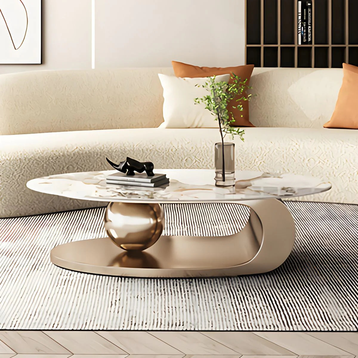 Copper Gold Luxurious Centre Table