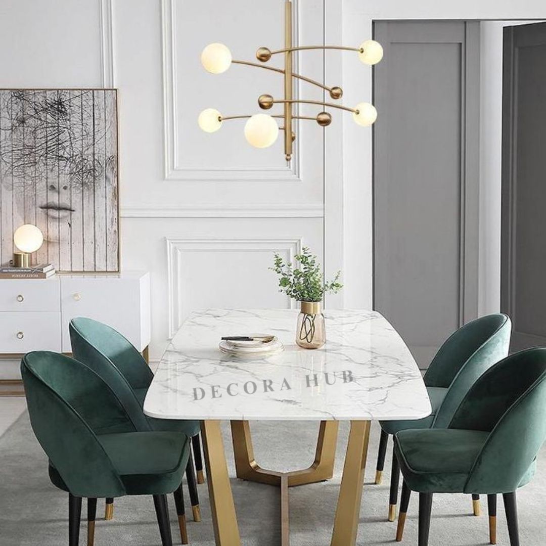 The Traditional Marble Dining Table – side view