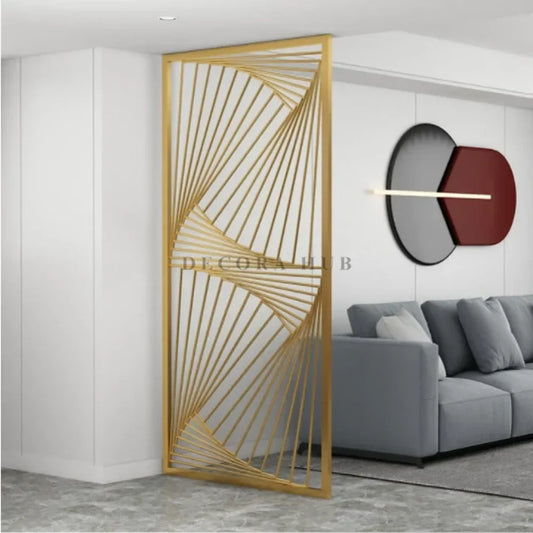 PVD partition for pooja room and mandir - golden stainless steel screen design guide