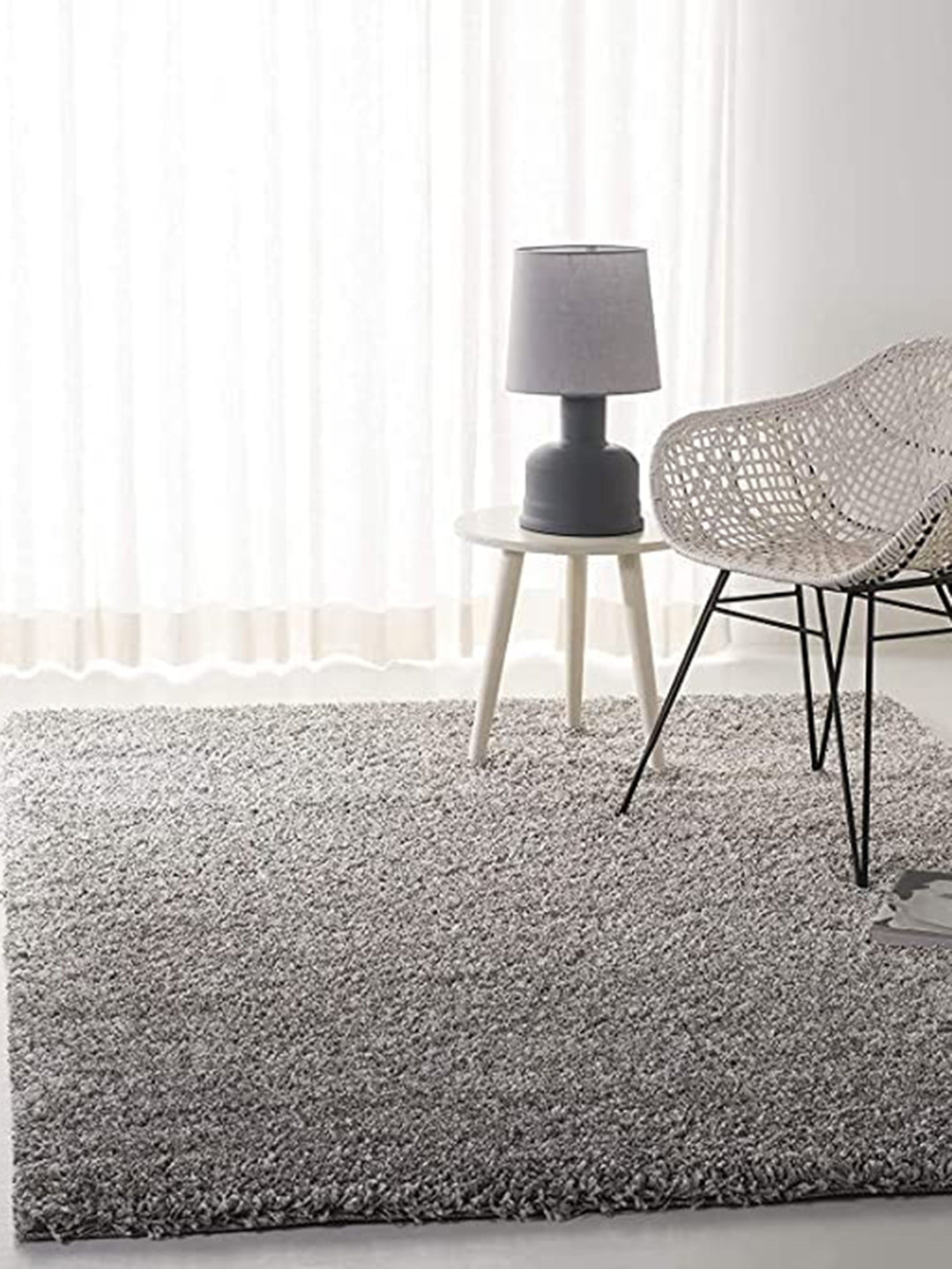Silky Slate Grey wall-to-wall carpet laid across a living room floor