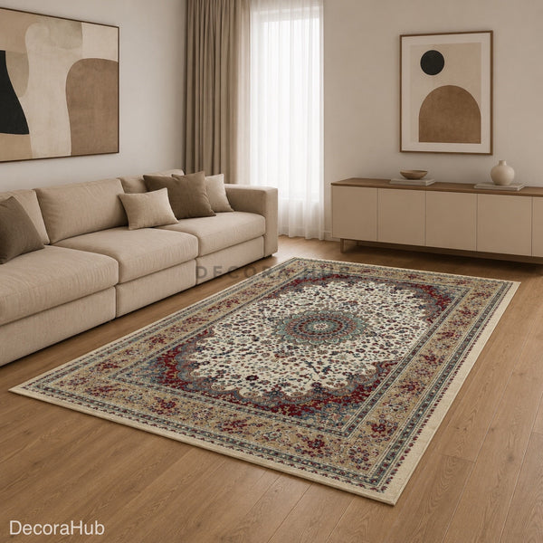 Persian Royale Ivory carpet under a centre table