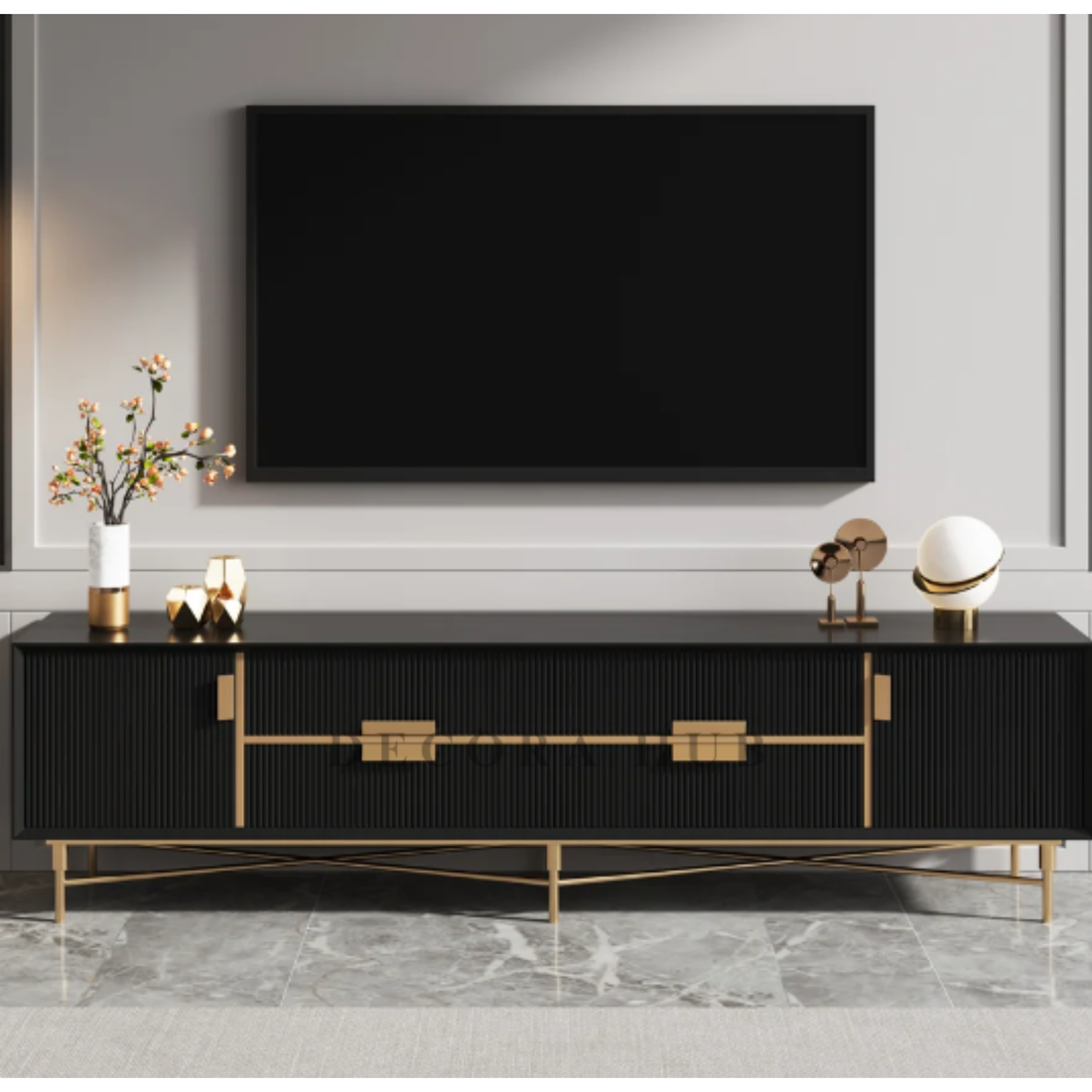 Orion Black Accent TV unit in a living room