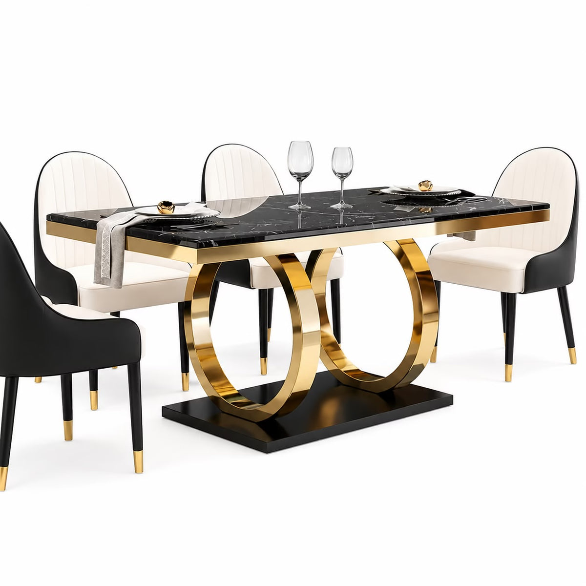 Bengal Dining Table With Top Marble