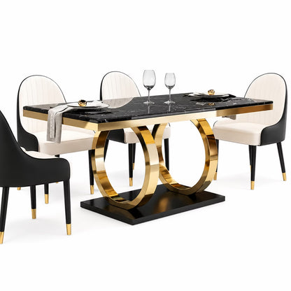 Bengal Dining Table With Top Marble