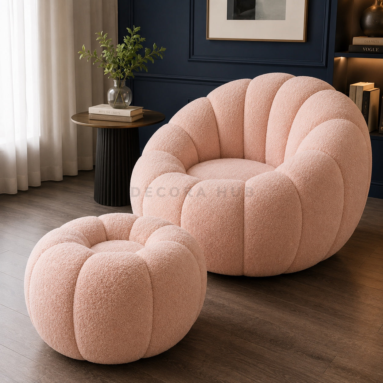 Arcadian Pink Single Seater Sofa