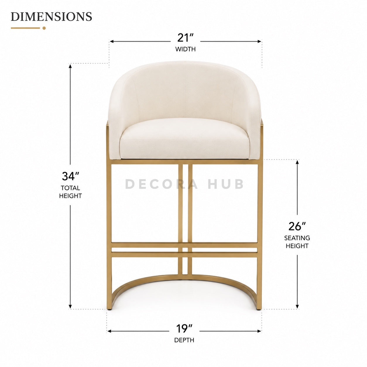 Vero Ivory Counter Stool