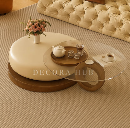 Walnut Haven Wooden Teapoy Table