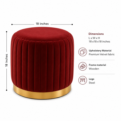 Regalia Ruby Ottoman