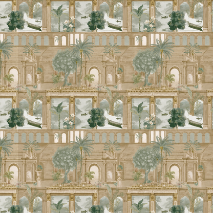 Palazzo Colonnade Garden Wallpaper