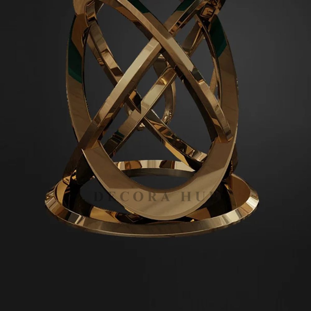 Round Marble Top With Unique Design Base Dining Table