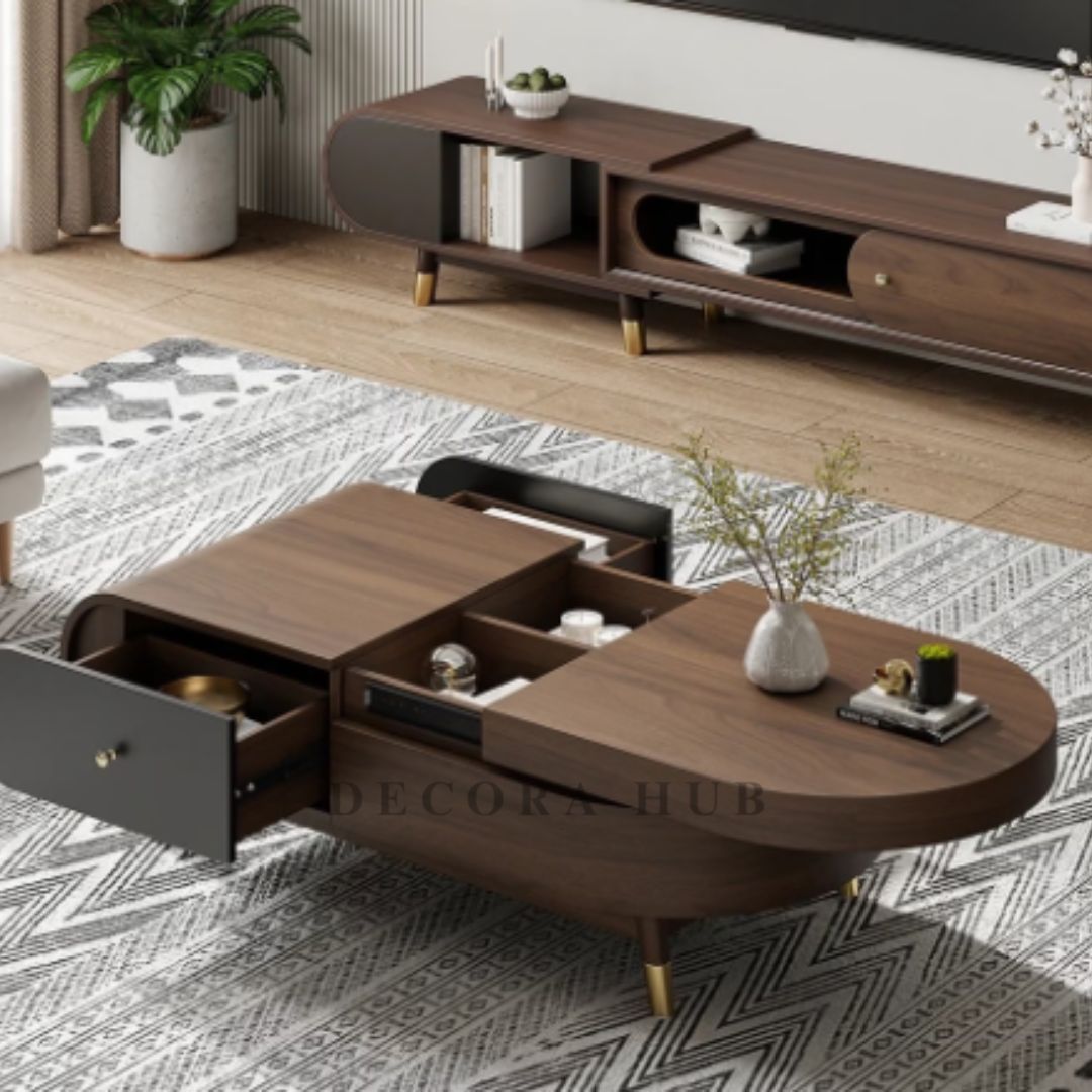 Luxurious Oak Solid Wood Coffee Table