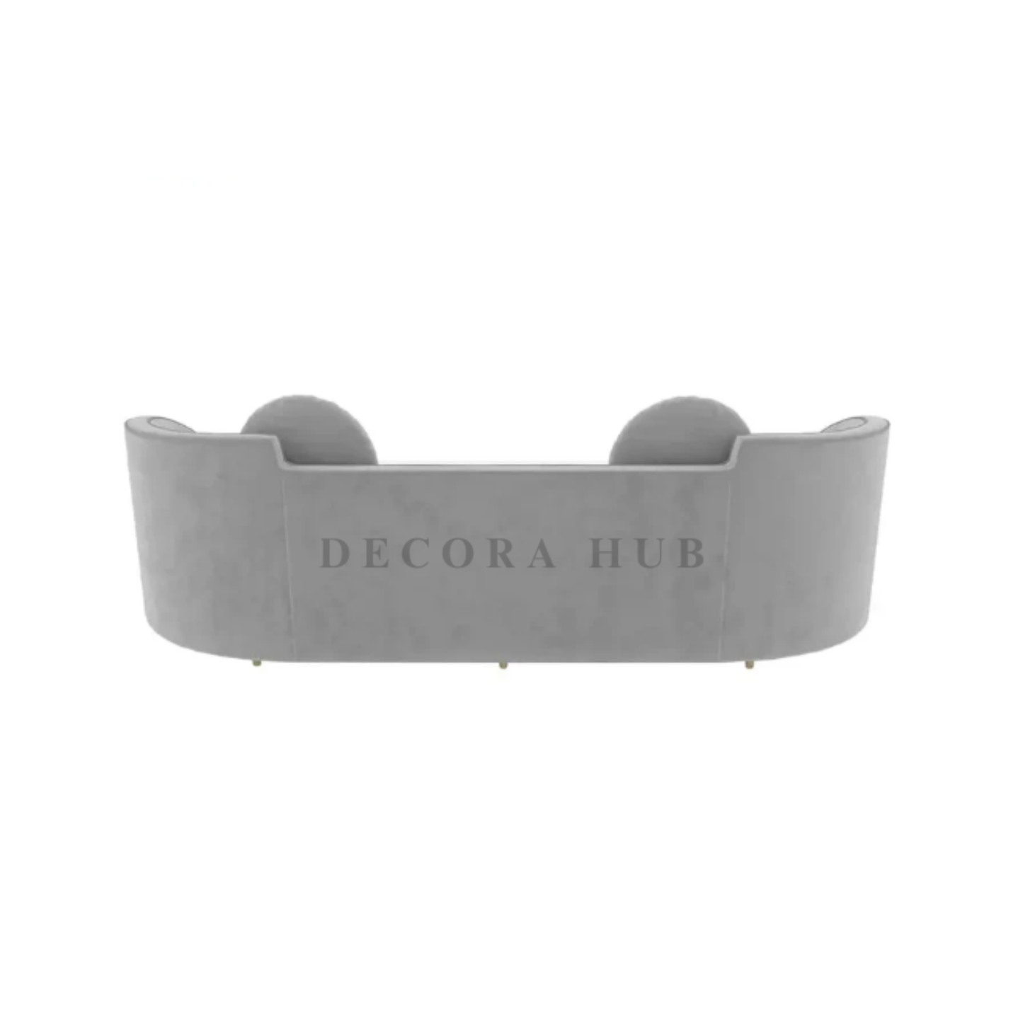 The Lunar Curved Sofa With Grey Upholstry