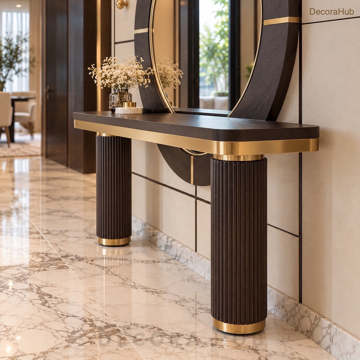 Amara Fluted Entryway Table