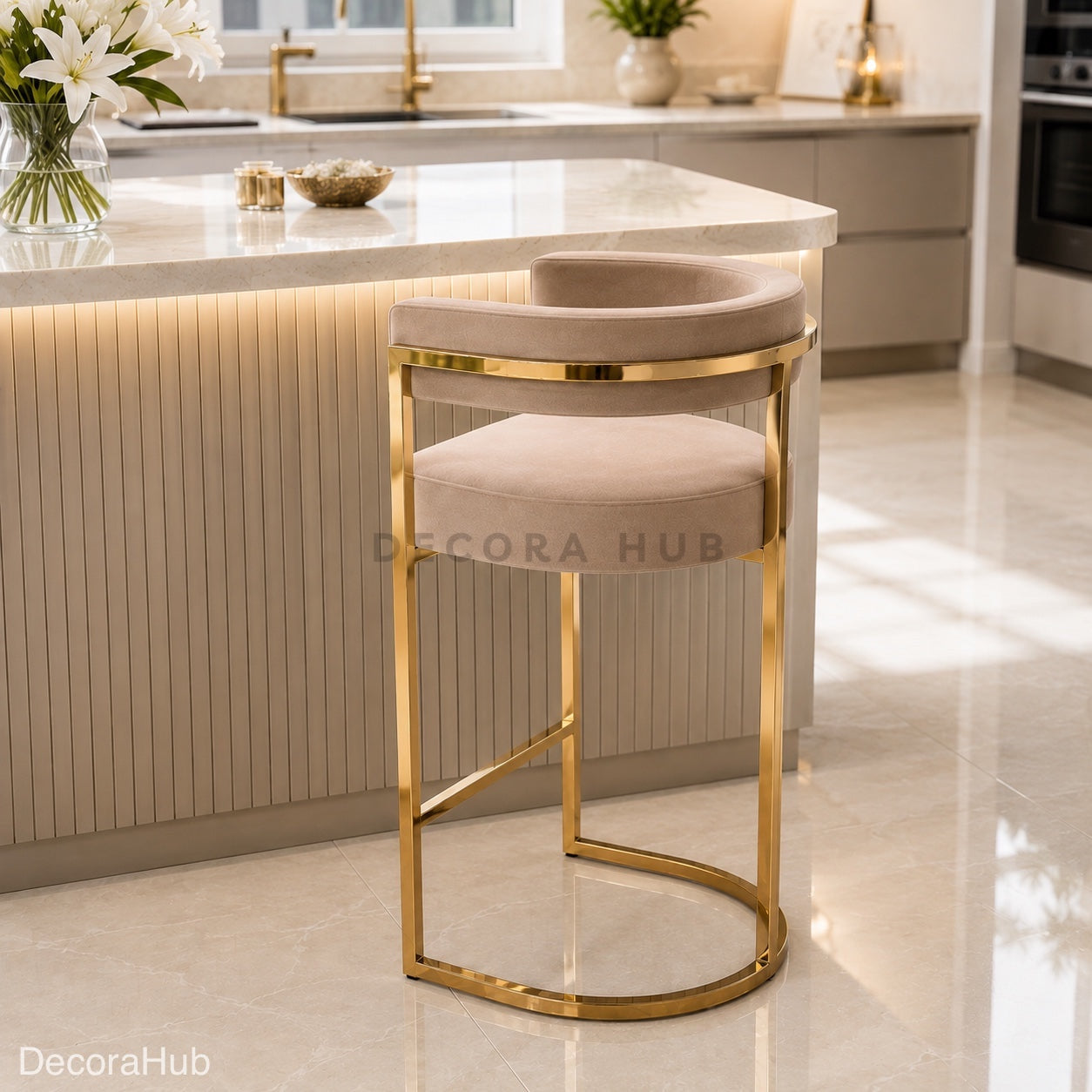 Noir Latte Arc Bar Stool