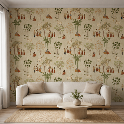 Pastoral Folk Tales Wallpaper
