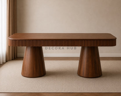 Caspian Fluted Wooden Dining table