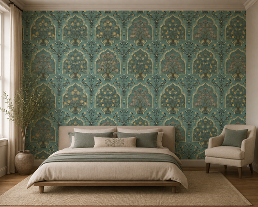 Jade Mughal Arch Tree Wallpaper