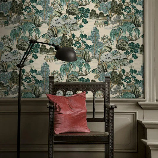 Japnese Garden Floral Wallpaper