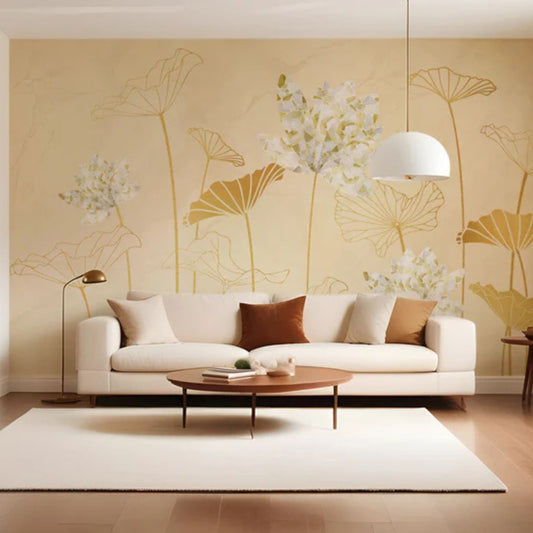 Botanical Elegance Abstract Wallpaper