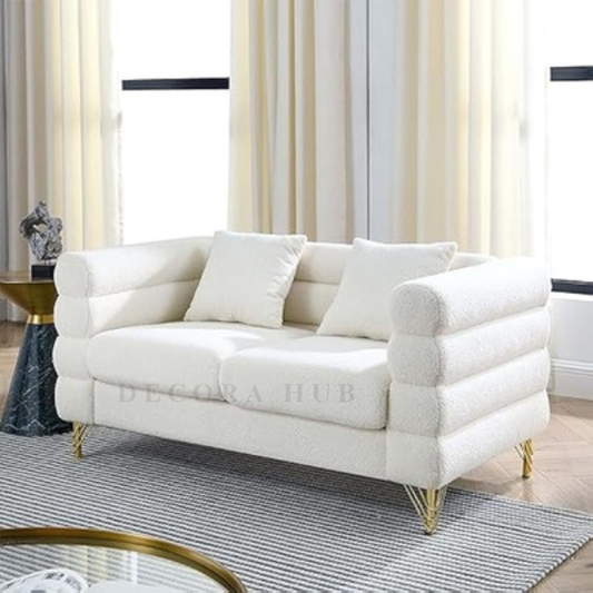 The Viceroy White Velvet Tuxedo Sofa