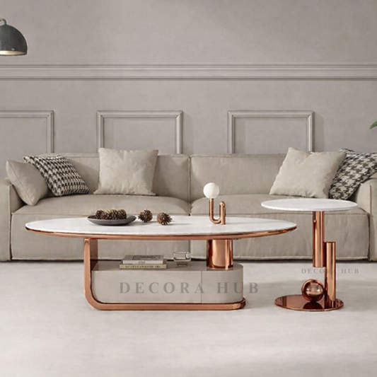 Tosy Rose Gold Modern Center Table