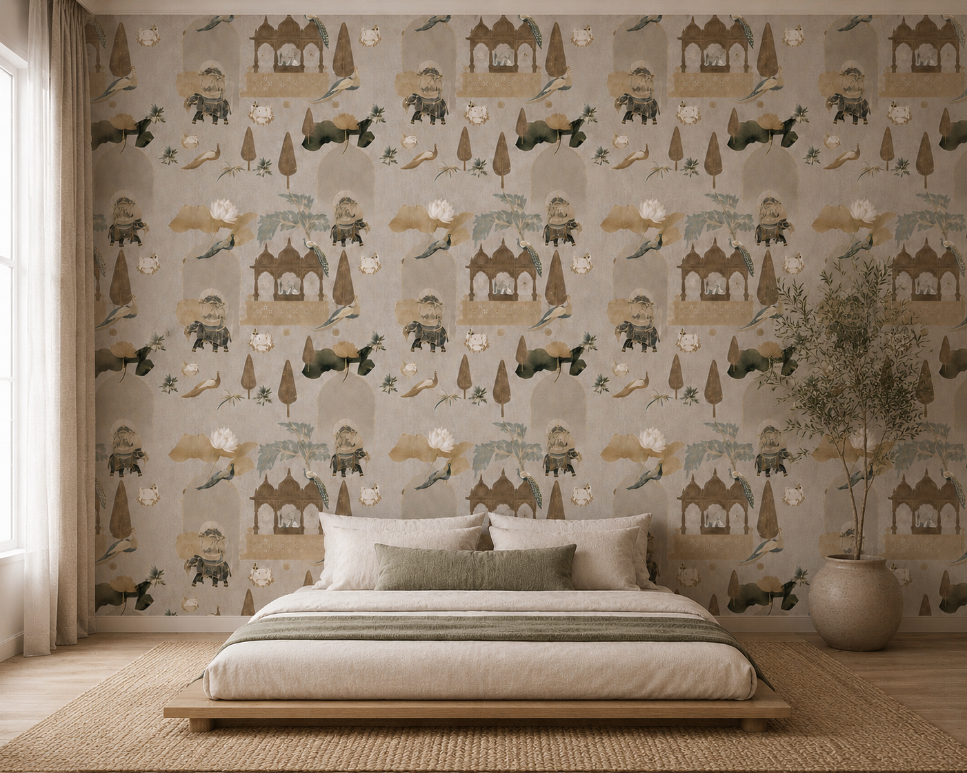Stone Grey Royal Procession Wallpaper