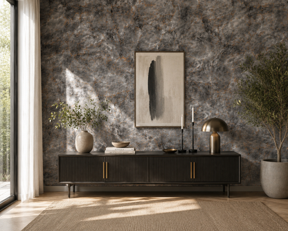 Charcoal Amber Stone Texture Wallpaper