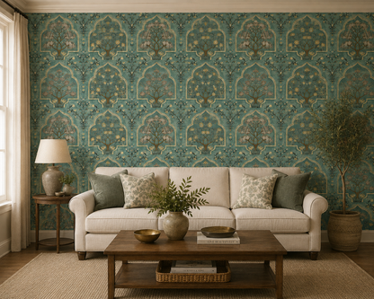 Jade Mughal Arch Tree Wallpaper