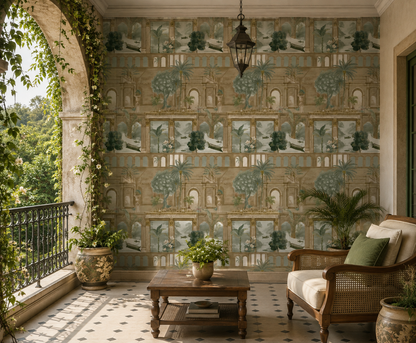 Palazzo Colonnade Garden Wallpaper