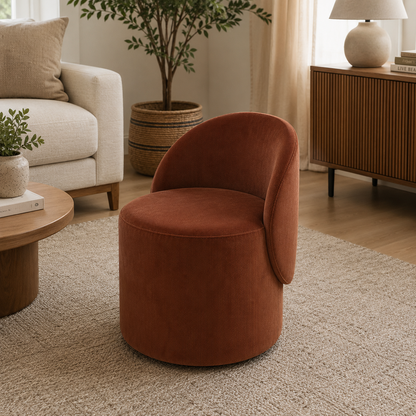 Terra Velvet Ottoman