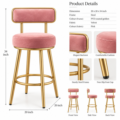 The Roselle Luxe Bar Chair
