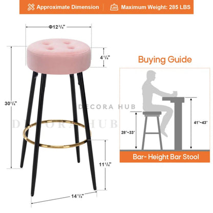 The Modern Regency Stool – Velvet Stool by DecoraHub