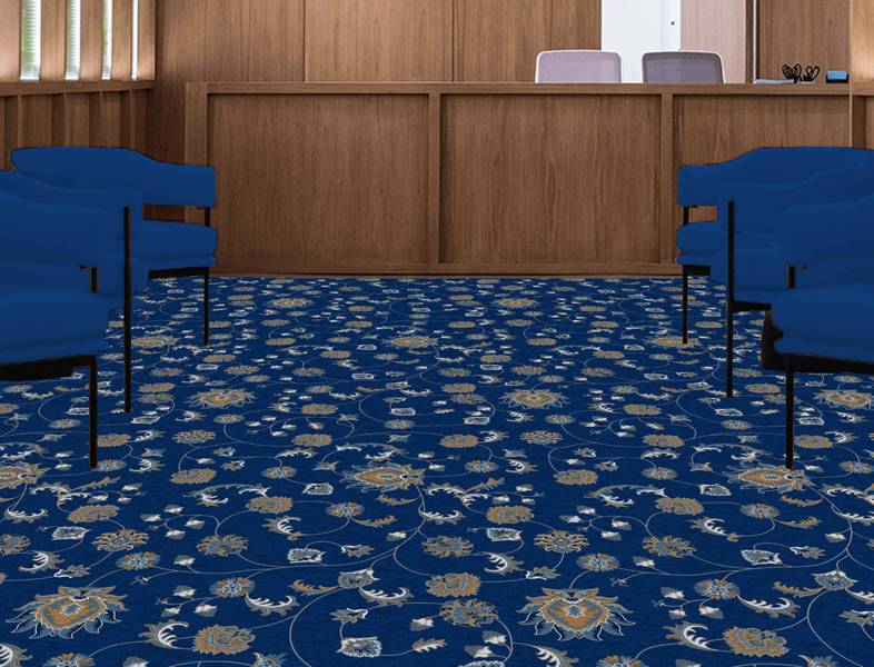 Flora Istanbul blue Wall To Wall Carpet