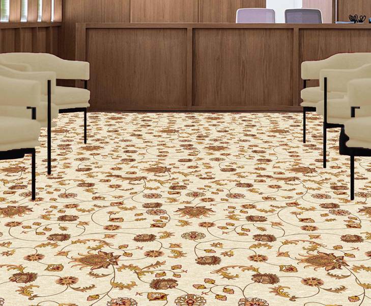 Flora Creamy Beige Wall To Wall Carpet