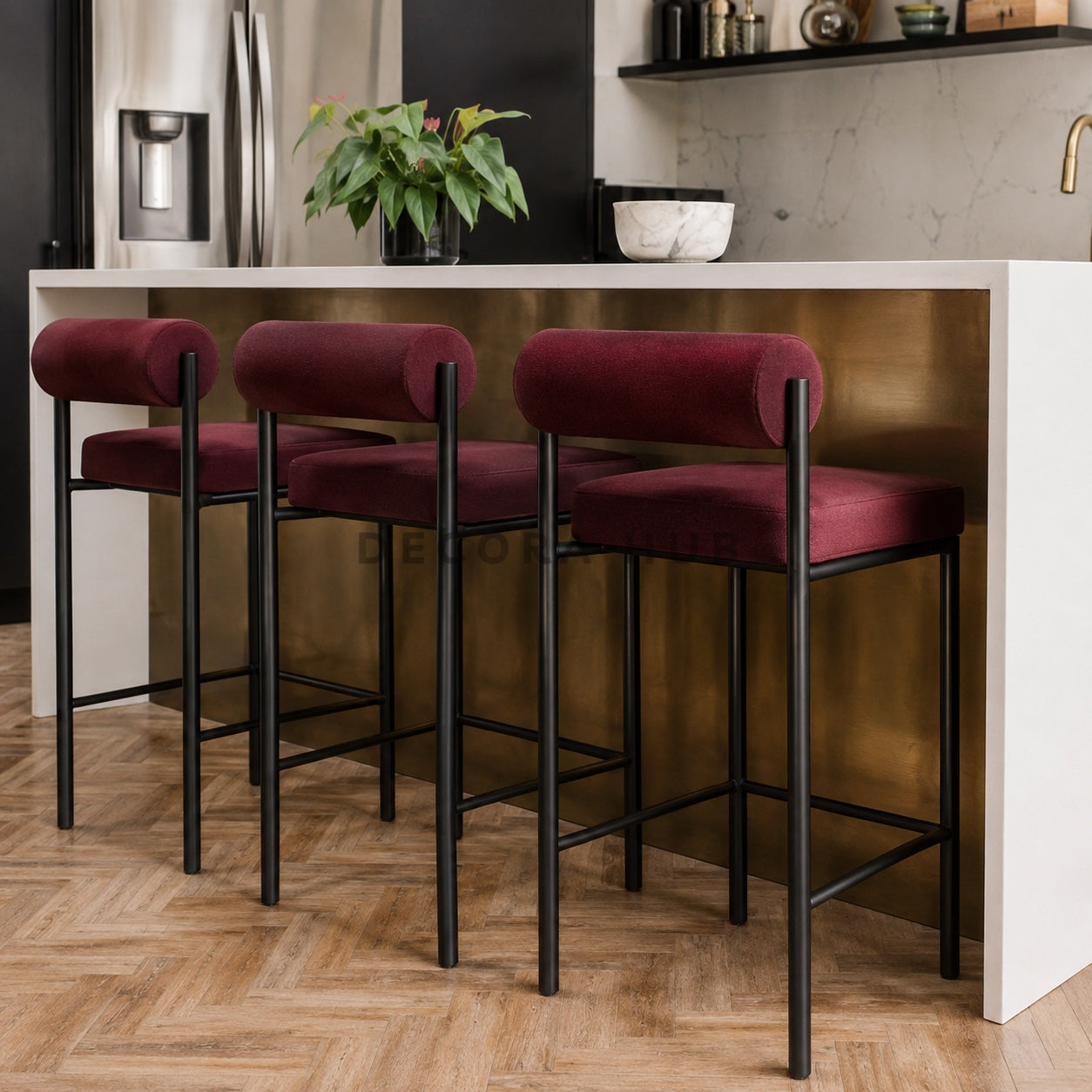 Moderna Maroon Bar Stool