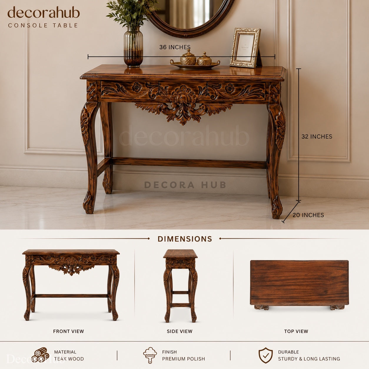 Imperial Teak Console